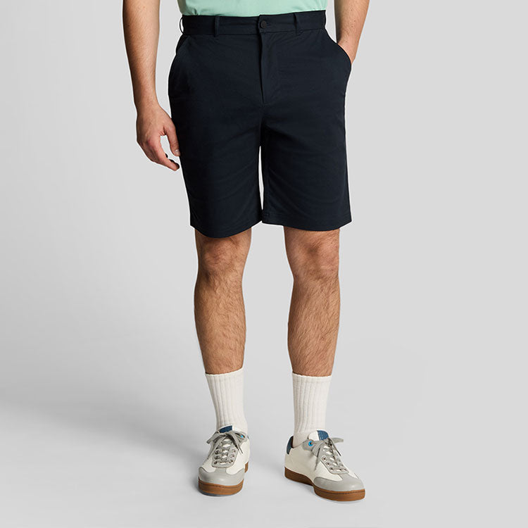  Lyle & Scott Course Stretch Chino Golf Shorts (Dark Navy) Stretch Construction With Iconic Gold Eagle