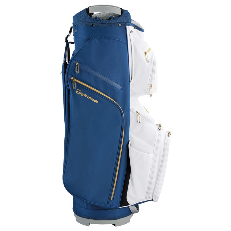  TaylorMade Ladies Kalea Gold Golf Cart Bag (Navy/Grey) Lightweight Performance With Kalea Branding