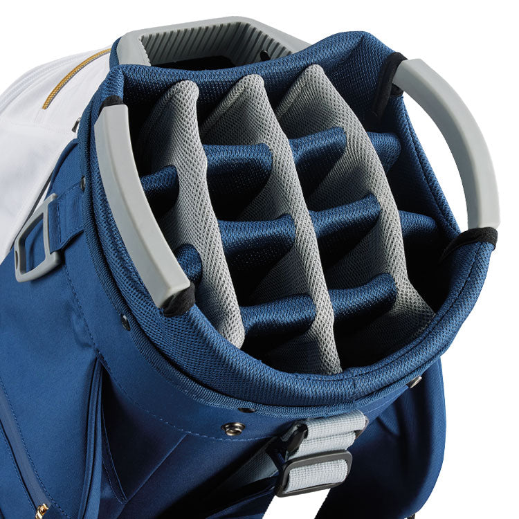  TaylorMade Ladies Kalea Gold Golf Cart Bag (Navy/Grey) Lightweight Performance With Kalea Branding