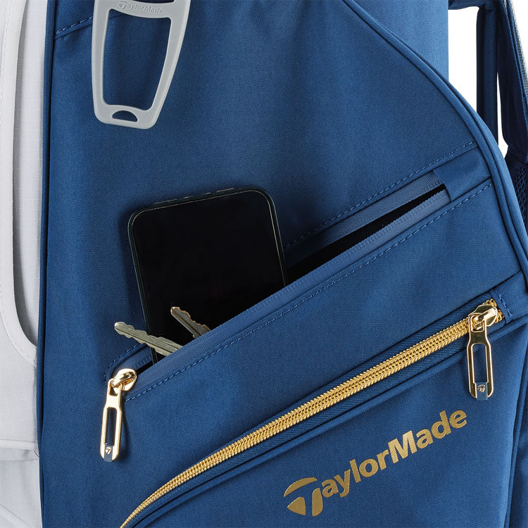  TaylorMade Ladies Kalea Gold Golf Cart Bag (Navy/Grey) Lightweight Performance With Kalea Branding