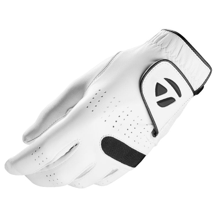  TaylorMade Tour Preferred Flex Golf Glove (White / Right Handed Golfer) Superior Feel With Ultra Thin Cabretta Leather