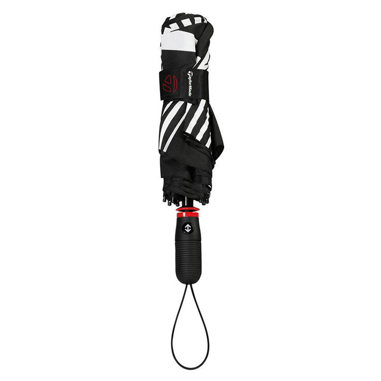  TaylorMade Compact Auto 54 Inch Golf Umbrella (Black/White/Red) Auto Opening Compact Design With Vented Canopy