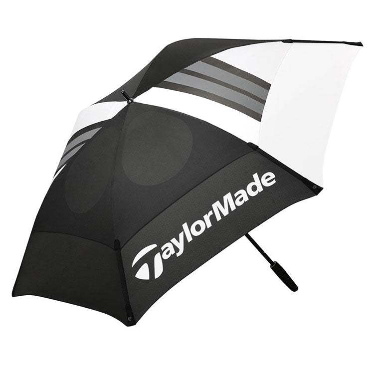  TaylorMade Tour Double Canopy 68 Inch Golf Umbrella (Black/White/Red) Tour Inspired 68 Inch Manual Vented Vortex Canopy