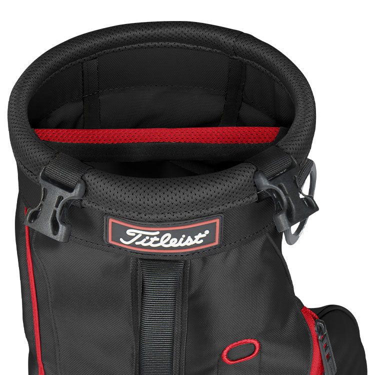  Titleist Carry Golf Pencil Bag (Black/Black/Red) Lightweight Design Ideal For A Quick 9 Holes