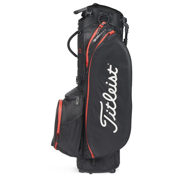  Titleist Players 5 StaDry Golf Stand Bag (Black/Black/Red) Enhanced Organisation With More Features