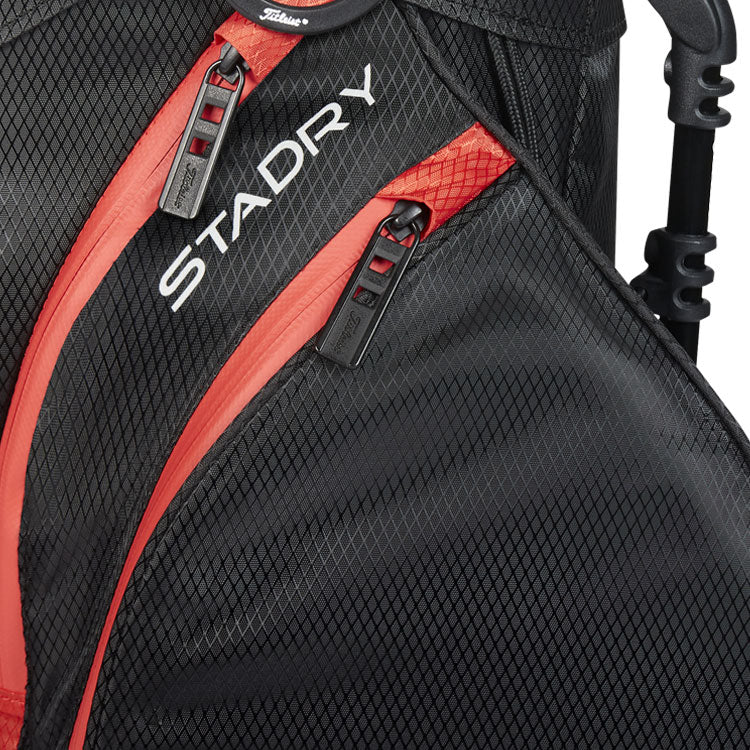  Titleist Players 5 StaDry Golf Stand Bag (Black/Black/Red) Enhanced Organisation With More Features