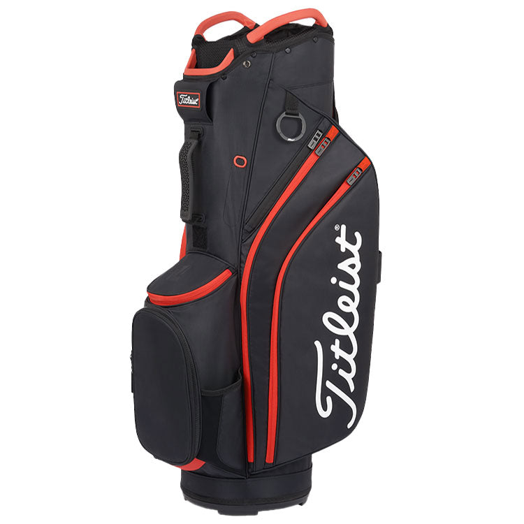  Titleist Cart 14 Lightweight Golf Cart Bag (Black/Black/Red) Lightweight Design With Improved Features