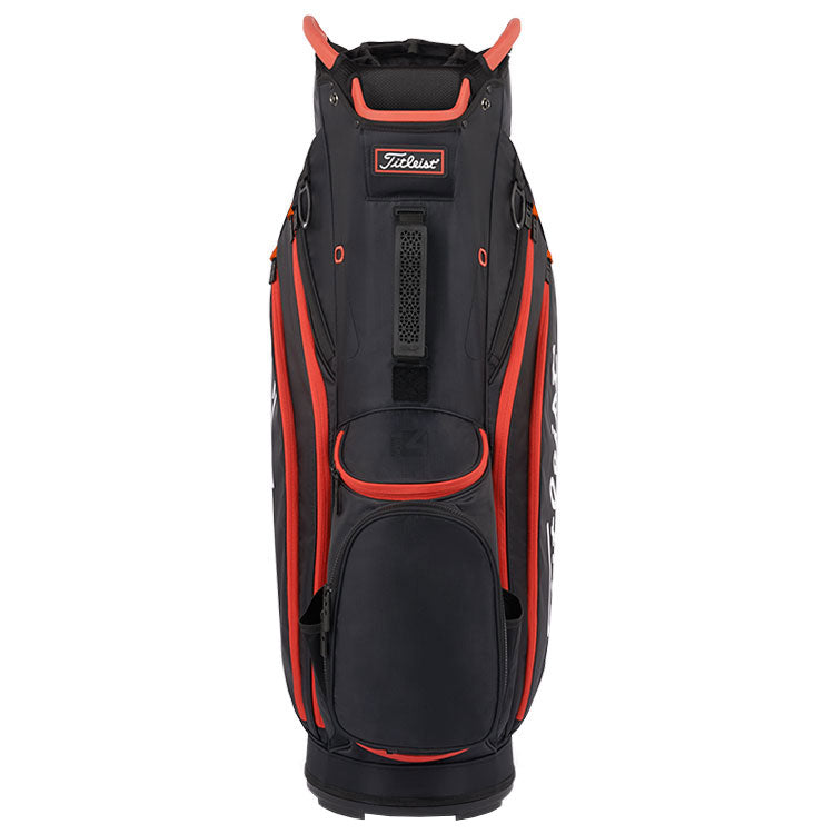  Titleist Cart 14 Lightweight Golf Cart Bag (Black/Black/Red) Lightweight Design With Improved Features