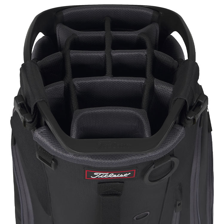  Titleist Hybrid 14 Golf Stand Bag (Black/Graphite) 14 Way Divider With Trolley Friendly Base