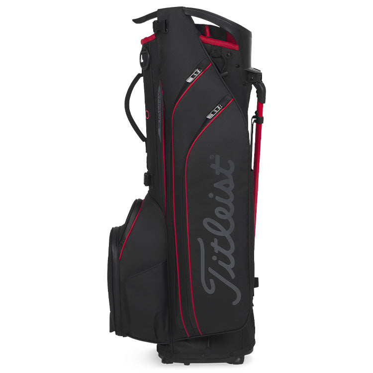  Titleist Hybrid 14 StaDry Golf Stand Bag (Black/Black/Red) Fully Waterproof With Trolley Friendly Base