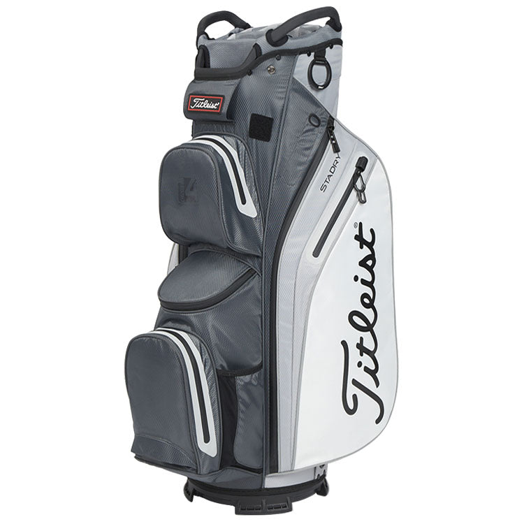  Titleist StaDry 14 Golf Cart Bag (Charcoal/Grey/White) Fully Waterproof With Maximum Storage
