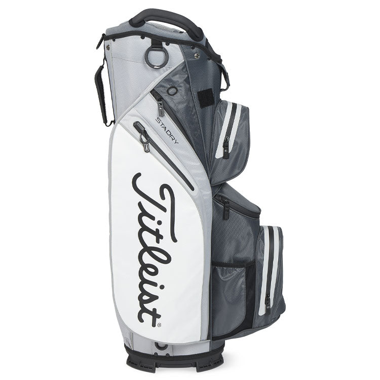  Titleist StaDry 14 Golf Cart Bag (Charcoal/Grey/White) Fully Waterproof With Maximum Storage