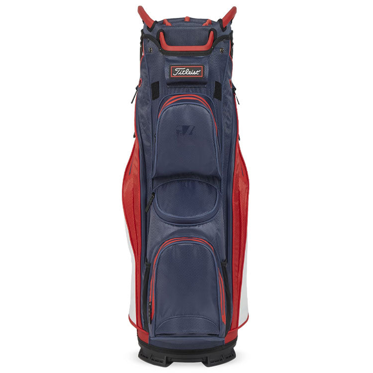  Titleist StaDry 14 Golf Cart Bag (Navy/Red/White) Fully Waterproof With Maximum Storage
