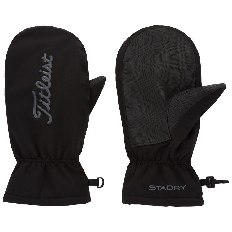  Titleist Stadry Winter Cart Golf Mitts (Black/Charcoal) Thermal Fleece Inner Lining For Warmth