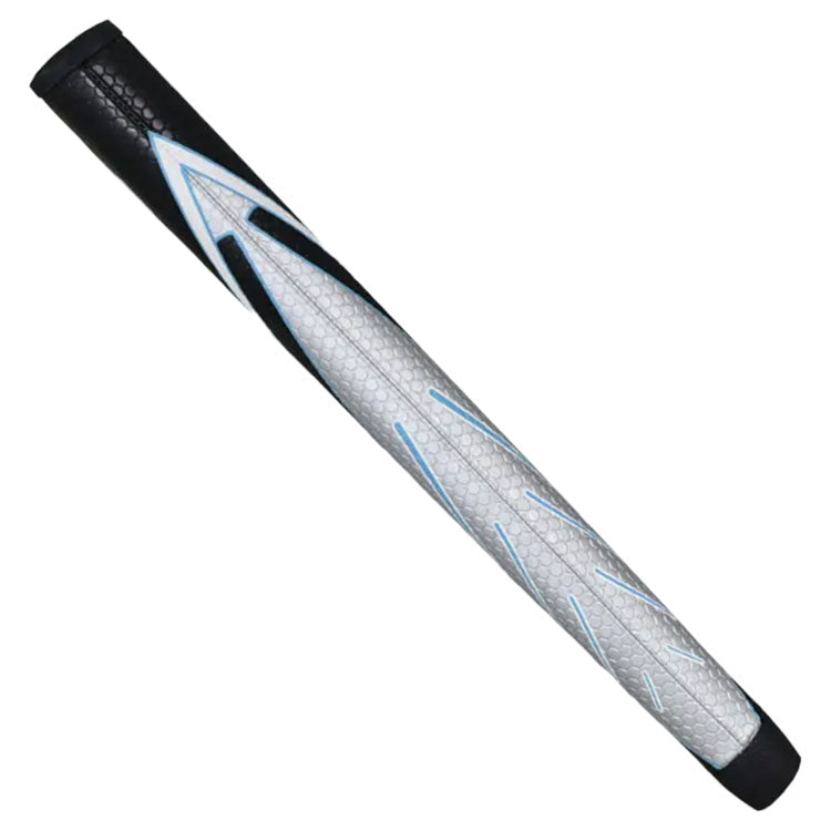  TourDri Midsize PU Putter Golf Grip (Black/Silver/Blue) Larger Profile For Enhanced Stability