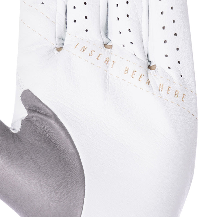  TravisMathew Double Me 2.0 Golf Glove (White / Right Handed Golfer) Premium Leather With Optimal Breathability