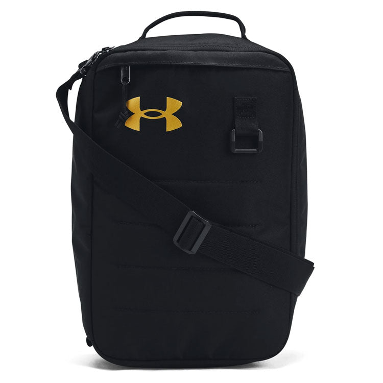  Under Armour Contain Golf Shoe Bag (Black/Metallic Gold) Durable Design With UA Storm Finish