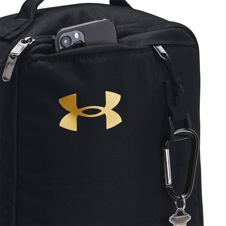  Under Armour Contain Golf Shoe Bag (Black/Metallic Gold) Durable Design With UA Storm Finish
