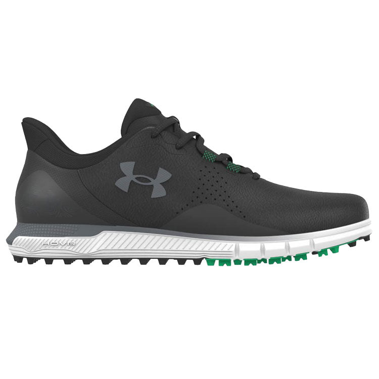  Under Armour Drive Fade SL Golf Shoes (Black/Black/Titan Gray) HOVR Cushioning With Spikeless Versatility