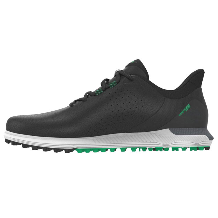  Under Armour Drive Fade SL Golf Shoes (Black/Black/Titan Gray) HOVR Cushioning With Spikeless Versatility
