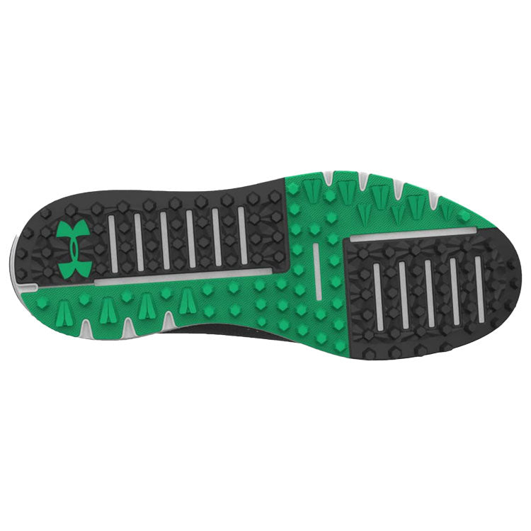 Under Armour Drive Fade SL Golf Shoes (Black/Black/Titan Gray) HOVR Cushioning With Spikeless Versatility
