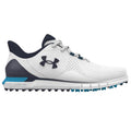  Under Armour Drive Fade SL Golf Shoes (White/Capri/Midnight Navy) HOVR Cushioning With Spikeless Versatility
