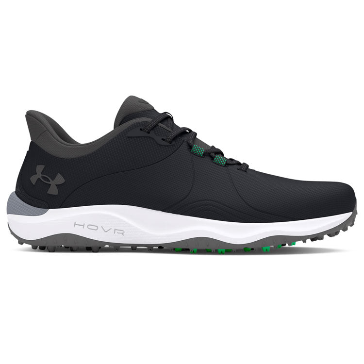  Under Armour Drive Pro SL Golf Shoes (Black/Black/Titan Gray) HOVR Cushioning With S3 Support System