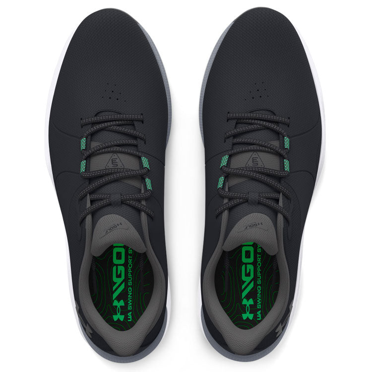  Under Armour Drive Pro SL Golf Shoes (Black/Black/Titan Gray) HOVR Cushioning With S3 Support System