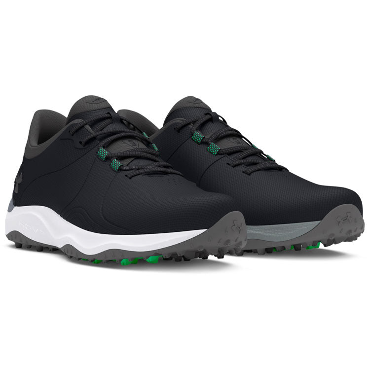  Under Armour Drive Pro SL Golf Shoes (Black/Black/Titan Gray) HOVR Cushioning With S3 Support System
