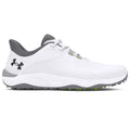 Under Armour Drive Pro SL Golf Shoes (White/White/Metallic Gun Metal) HOVR Cushioning With S3 Support System