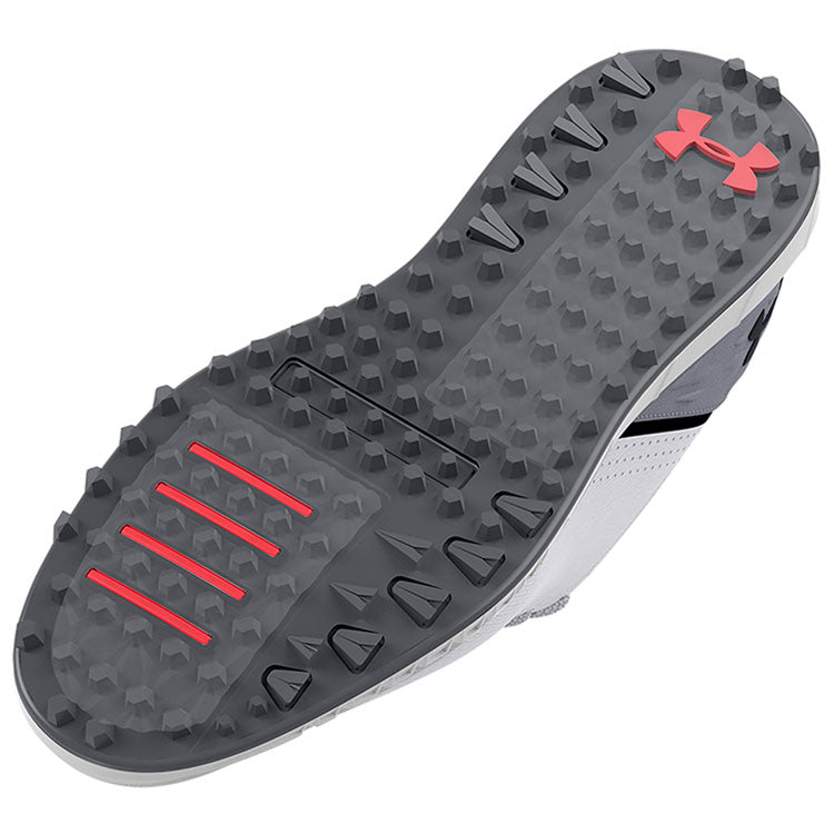  Under Armour HOVR Drive 2 SL Golf Shoes (White/Mod Gray/Black) HOVR Cushioning With Waterproof Protection