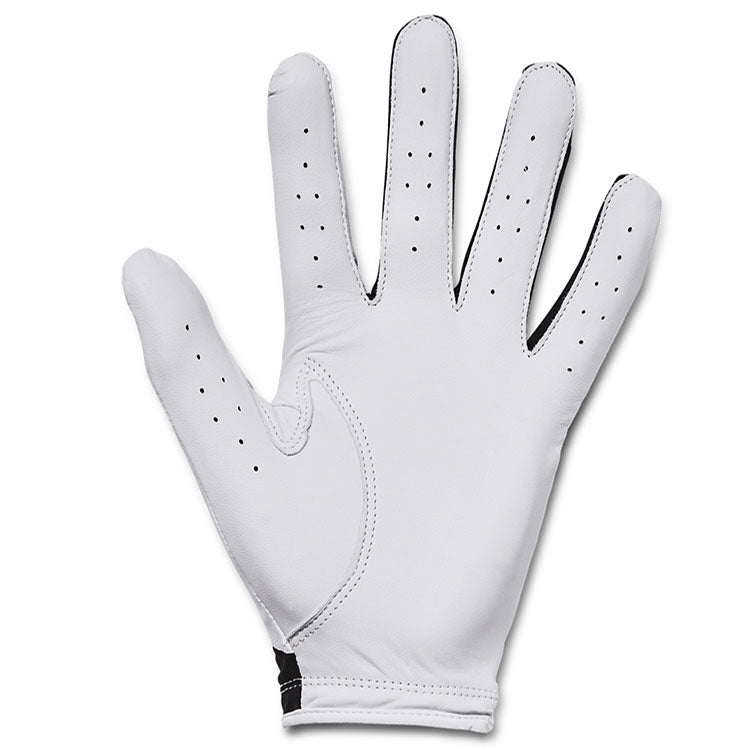  Under Armour Iso-Chill Golf Glove (Black/White/White / Right Handed Golfer) Cooling Design With Ventilated Perforations