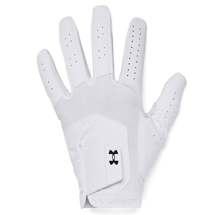  Under Armour Iso-Chill Golf Glove (White/White/Black / Right Handed Golfer) Cooling Design With Ventilated Perforations