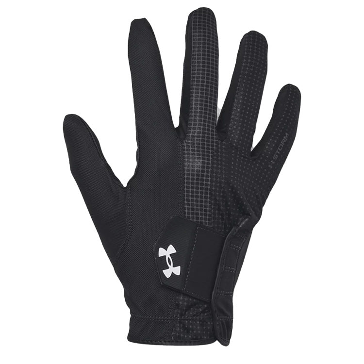  Under Armour Storm Golf Gloves (Pair Pack) (Black/Black/White) Maximum Grip With Water Resistant Finish