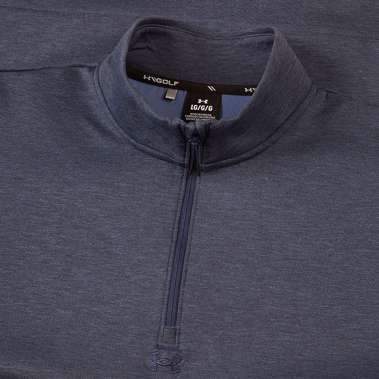  Under Armour Drive 1/4 Zip Golf Sweater (Midnight Navy/Midnight Navy) Brushed Interior For Extra Warmth