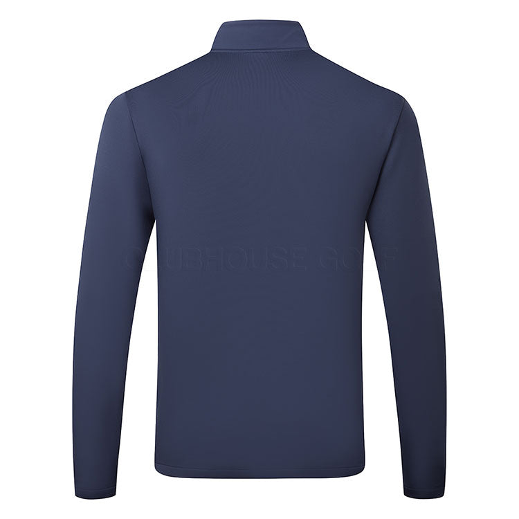  Under Armour Drive Pro Storm Hybrid 1/2 Zip Golf Sweater (Midnight Navy/Metallic Silver) Extra Warmth With Added Wind Protection