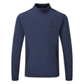 Under Armour Drive Pro Storm Hybrid 1/2 Zip Golf Sweater (Midnight Navy/Metallic Silver) Extra Warmth With Added Wind Protection