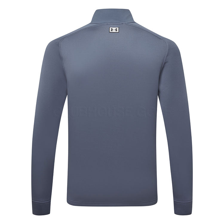  Under Armour Drive Pro Hybrid 1/2 Zip Golf Sweater (Downpour Grey/Black) Brushed Interior For Extra Warmth