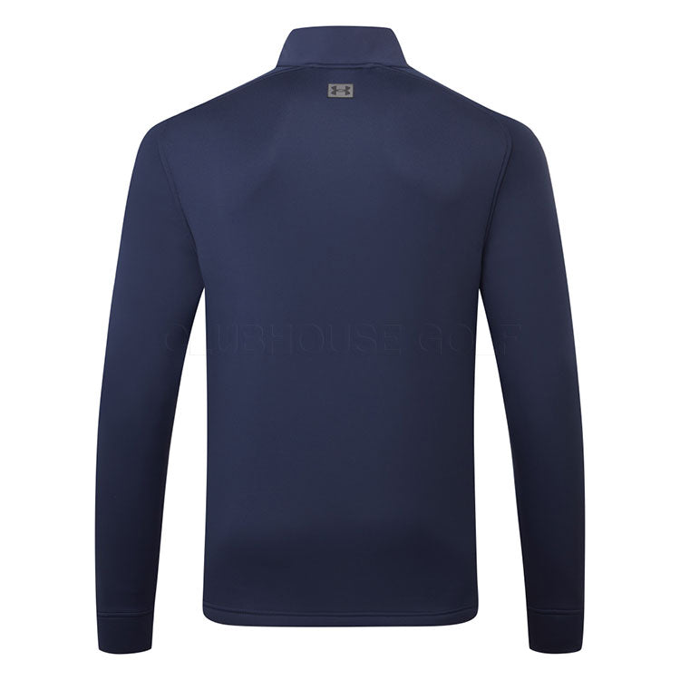  Under Armour Drive Pro Hybrid 1/2 Zip Golf Sweater (Midnight Navy) Brushed Interior For Extra Warmth