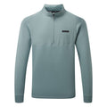  Under Armour Drive Pro Hybrid 1/2 Zip Golf Sweater (Jasper Blue/Black) Brushed Interior For Extra Warmth