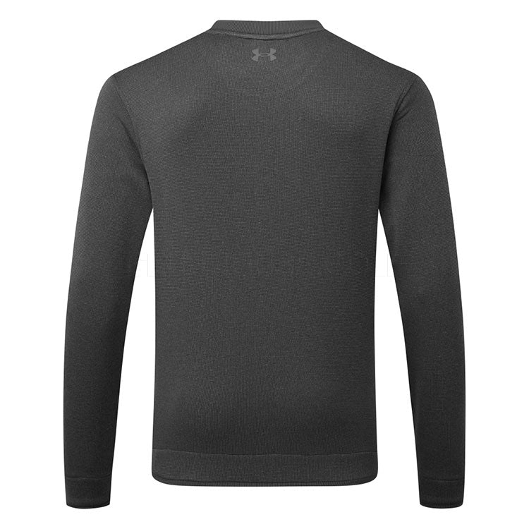  Under Armour Fleece Crewneck Golf Sweater (Black) Brushed Interior For Extra Warmth