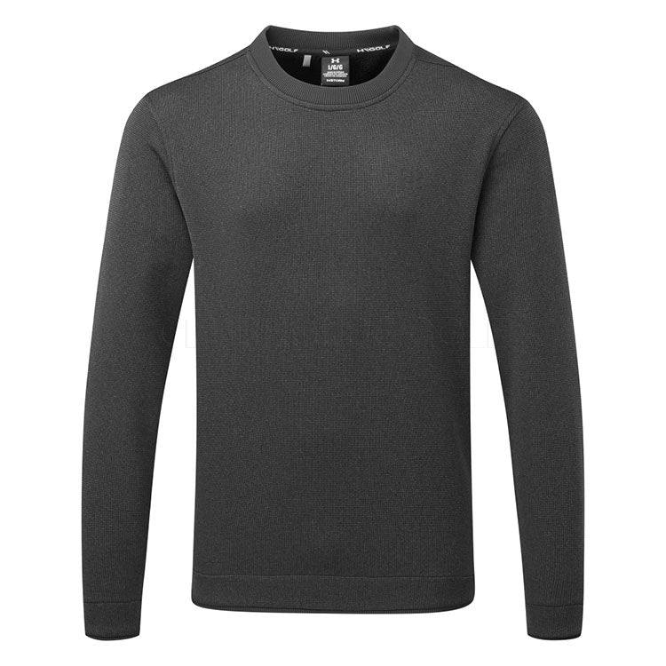  Under Armour Fleece Crewneck Golf Sweater (Black) Brushed Interior For Extra Warmth