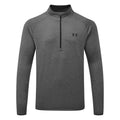  Under Armour Tech 2.0 1/2 Zip Golf Sweater (Carbon Heather/Black) Lightweight Fabric With HeatGear Technology