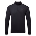  Under Armour Playoff 1/4 Zip Golf Sweater (Black/Jet Gray) Lightweight Fabric With HeatGear Technology