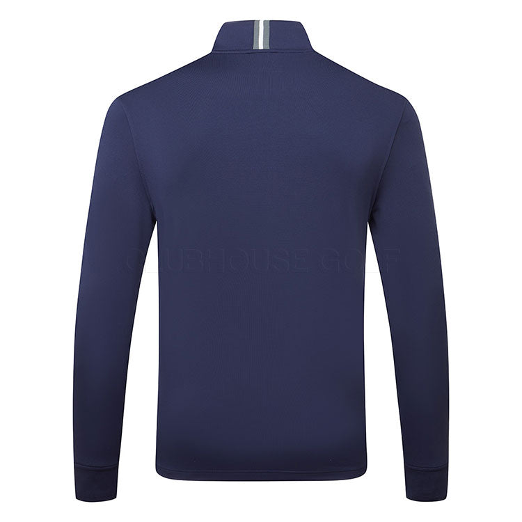 Under Armour Playoff 1/4 Zip Golf Sweater (Midnight Navy/Pitch Gray) Lightweight Fabric With HeatGear Technology