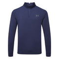  Under Armour Playoff 1/4 Zip Golf Sweater (Midnight Navy/Pitch Gray) Lightweight Fabric With HeatGear Technology