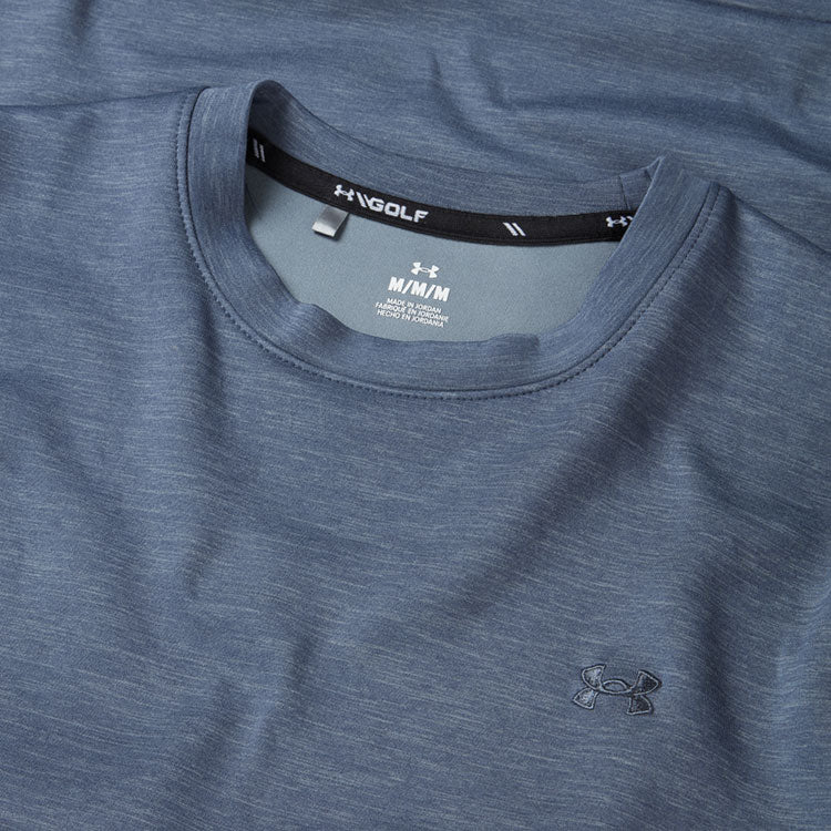  Under Armour Drive Crewneck Golf Sweater (Downpour Grey/Gravel) Brushed Interior For Extra Warmth
