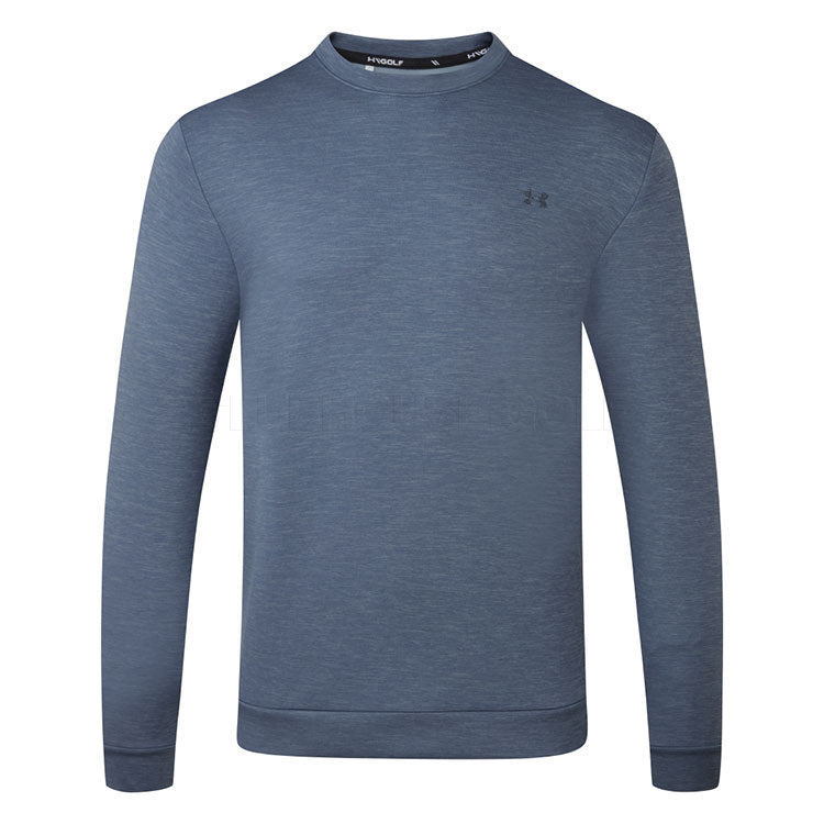  Under Armour Drive Crewneck Golf Sweater (Downpour Grey/Gravel) Brushed Interior For Extra Warmth