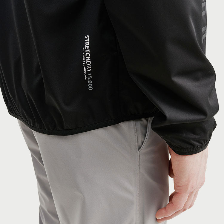  Abacus Bounce Waterproof Hoodie Golf Jacket (Black) Very Breathable With Lightweight Protection