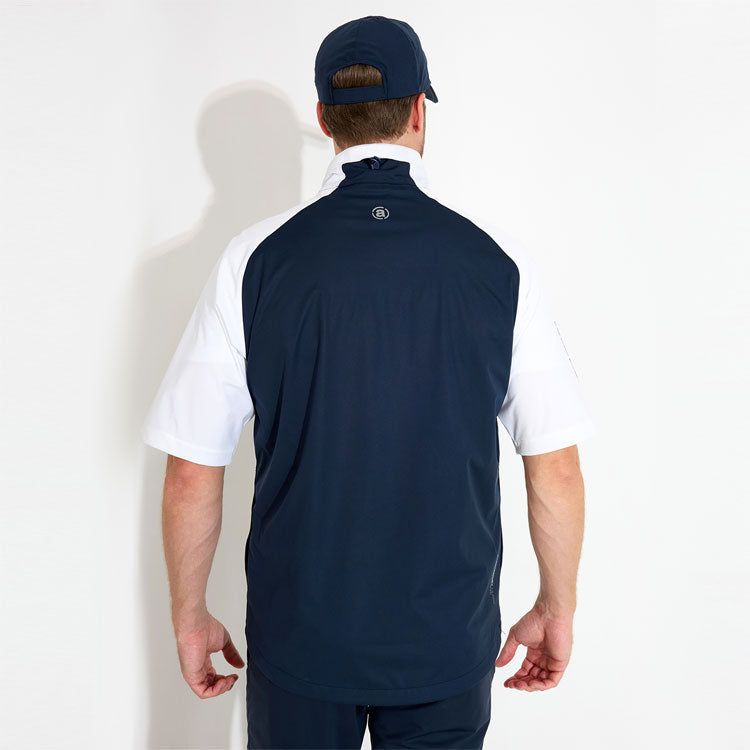  Abacus Bounce 1/2 Zip Waterproof Golf Jacket (Navy/White) Very Breathable With Lightweight Protection